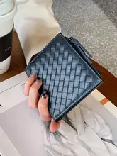 短財布【本革・手編み・羊革・大容量・多カードポケット・縦型】（セットアップ対応）
