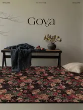 アメリカンスタイルのヴィンテージカーペット【軽やかで洗える・リビングや寝室用】