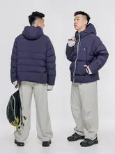 Acme item 軽量フード付きダウンコート【男女兼用・ゆったりサイズ・アウトドア用】
