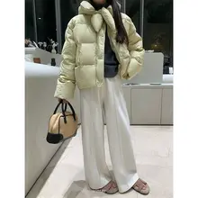 ストライプ柄ワイドレッグパンツ