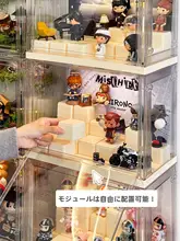 移動可能な盲盒収納展示ラック【透明・リビング用・キャラクター置物用】