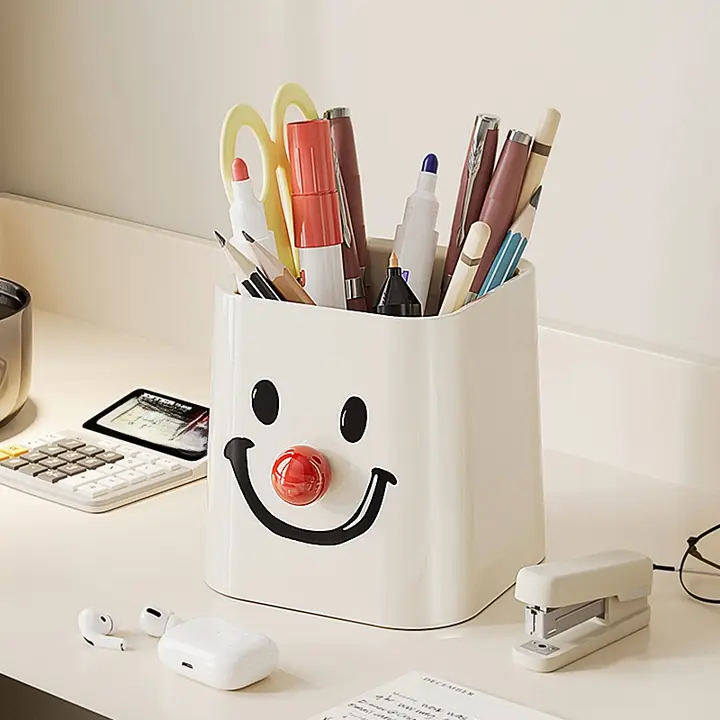 デザイン性の高いペン立て【大容量・デスク収納・オフィス・子供向け】