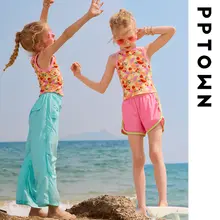 女の子用 夏用ノースリーブTシャツ【花柄・キャミソール】