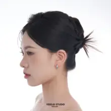 海域デザインのブルー滴釉イヤリング【高級感あふれる女性用アクセサリー】