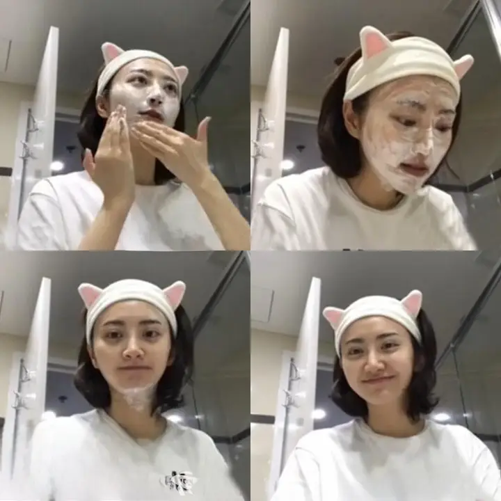 可愛い猫耳付き洗顔発帯【韓国風・メイク・フェイスマスク用】