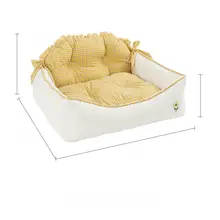 花柄ペット用ベッド【半閉鎖型・冬用・中小型犬・猫用】