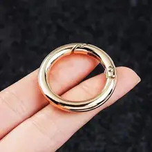 金属製スプリングフック付きリングキーリング【バッグ用アクセサリー・金具】