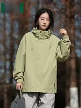 春秋用 防風防水登山用 レディースフード付きアウター