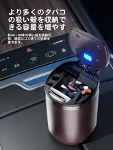 車載用防火機能付き多機能灰皿【独立型・ブラック】