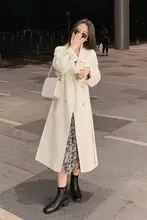 ダブルフェイスのカシミヤ混ウールコート【女性用・ルーズフィット・膝下丈】