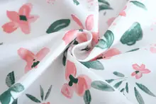 コットンフラワープリントハイウエストAラインスカート【春夏用・ミディ丈・女性向け】（セットアップ対応）