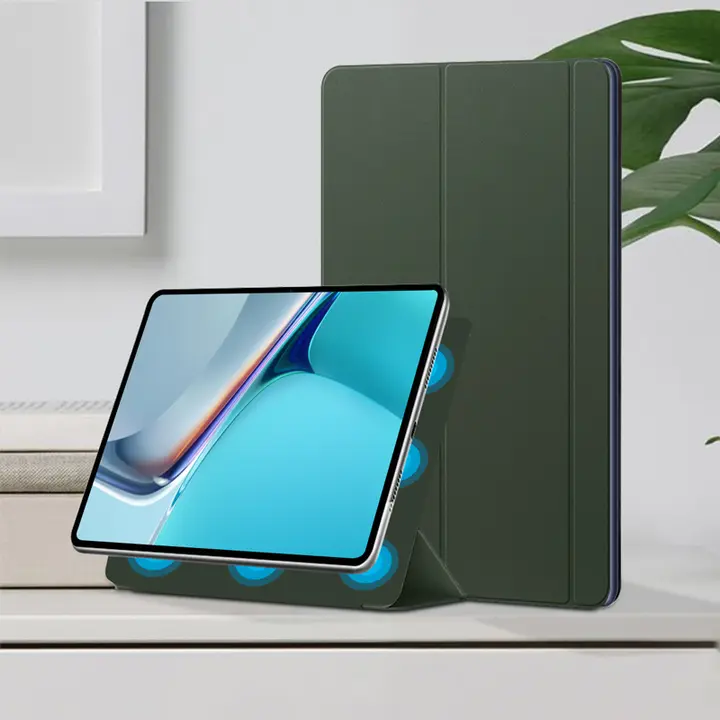 Xiaomi Pad 5用 磁気吸着式保護ケース【スタイラスペン収納・12.4インチ・6/5 Pro対応】