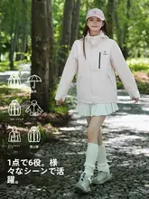 Camel ピンクの防寒ジャケット【防風・防水・アウトドア用・密閉機能付き】