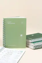 A5サイズの6ヶ月学習計画ノート【クリエイティブクローバーデザイン・学生向け】