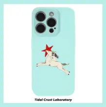 薄荷ミントグリーン星柄の二合一スマホケース【iPhoneおよびAndroid対応】（セットアップ対応）