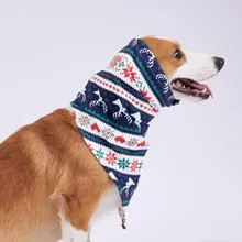 犬用クリスマスデコレーション スカーフ【ゴールドレトリバー・コーギー用・中大型犬対応】