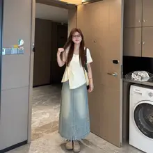 ナチュラルスタイルの大きいサイズ女性用不規則プリーツTシャツ【短袖・お腹カバー・夏用】（セットアップ対応）