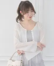 女性用 ベーシックデザイン 丸首長袖ニット【スリムフィット・多用途・甘美な印象】