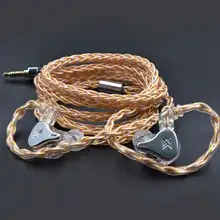 KZ 784 ブルーシルバー混合アップグレードケーブル【ZS10pro/DQ6/ASX用・DIY・オーディオアクセサリー】