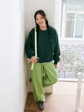 テニス少女用 デザイン刺繍入り スウェットシャツ【極上の柔らかさ・コットン素材・ダイヤモンド柄】