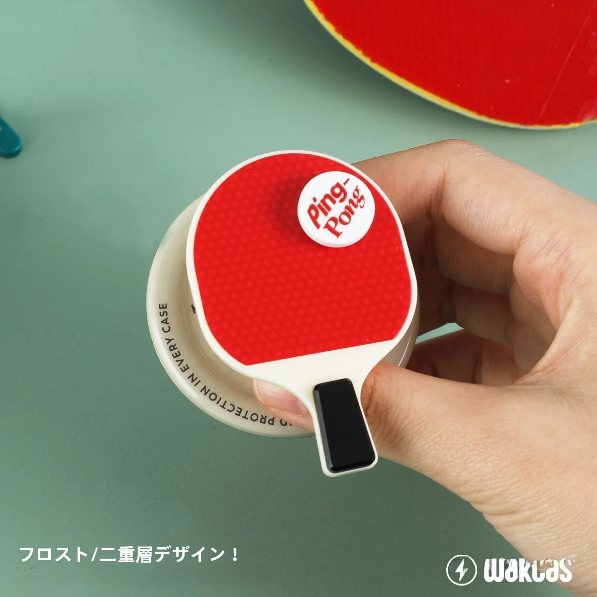 スマホを支えるやつとしての卓球・バドミントン磁気吸着スマホスタンド【回転式新作】