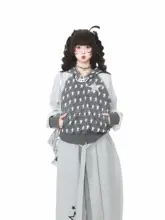 パーカー レディース スター柄 ボーダー ラグランスリーブ 春物 トップス「Languid Park」