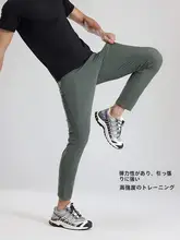 メンズ秋用ストレッチカジュアルパンツ【シンプルデザイン・登山・ランニング用・単色】