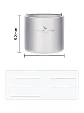 純チタン製 75ml ダブルウォール 保温コースター付き アウトドア用軽量携帯茶杯