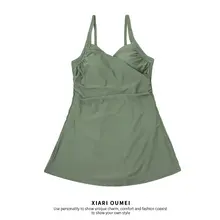 大人用ワンピーススタイルのワンピース水着【アボカドグリーン・スタイリッシュ・体型カバー】