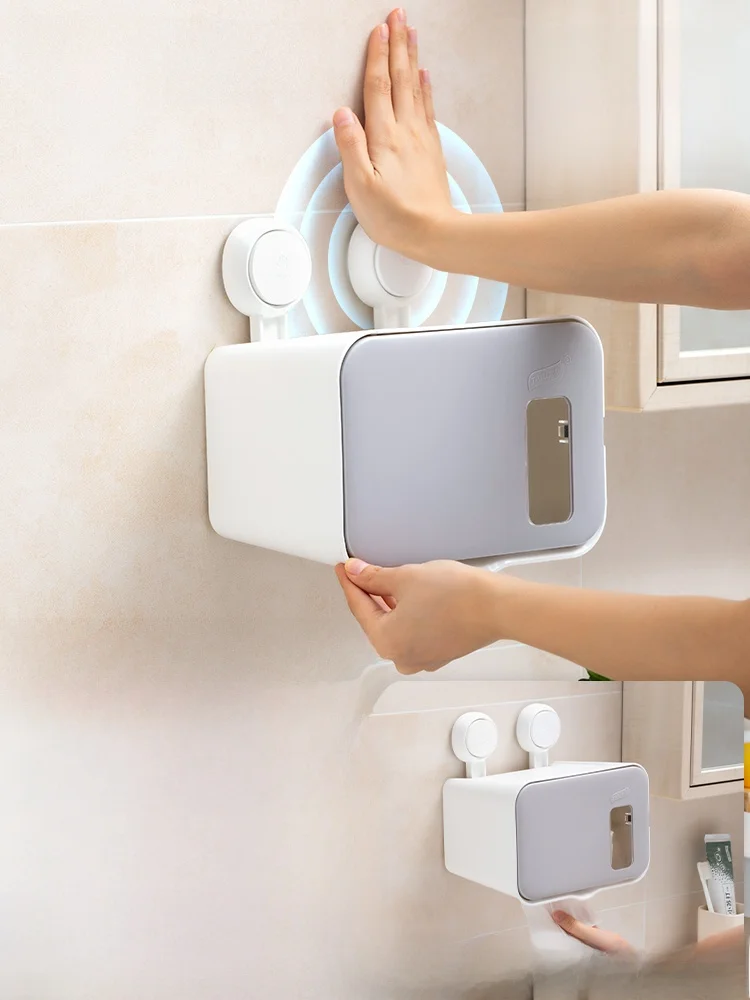 TAILI 吸盤式トイレットペーパーホルダー：高さ調整可能な北欧風デザインで設置しやすい