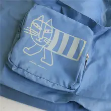 大容量エコバッグ【かわいい猫デザイン・日式・ショッピング用】