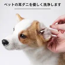 ペット用両頭コットン棒【耳掃除・目のお手入れ用・極上の柔らかさ】（セットアップ対応）