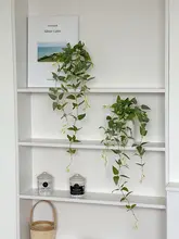 高級擬似植物 吊り下げ型グリーンディスプレイ【室内用・観葉植物風・装飾用】