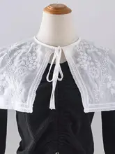 レース装飾のシンプル女性用襟【防走光・おしゃれ用・肩掛け対応】