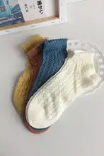 薄手メッシュソックス【全棉・フリルエッジ・春秋夏用・通気性・女性用・ショートタイプ】