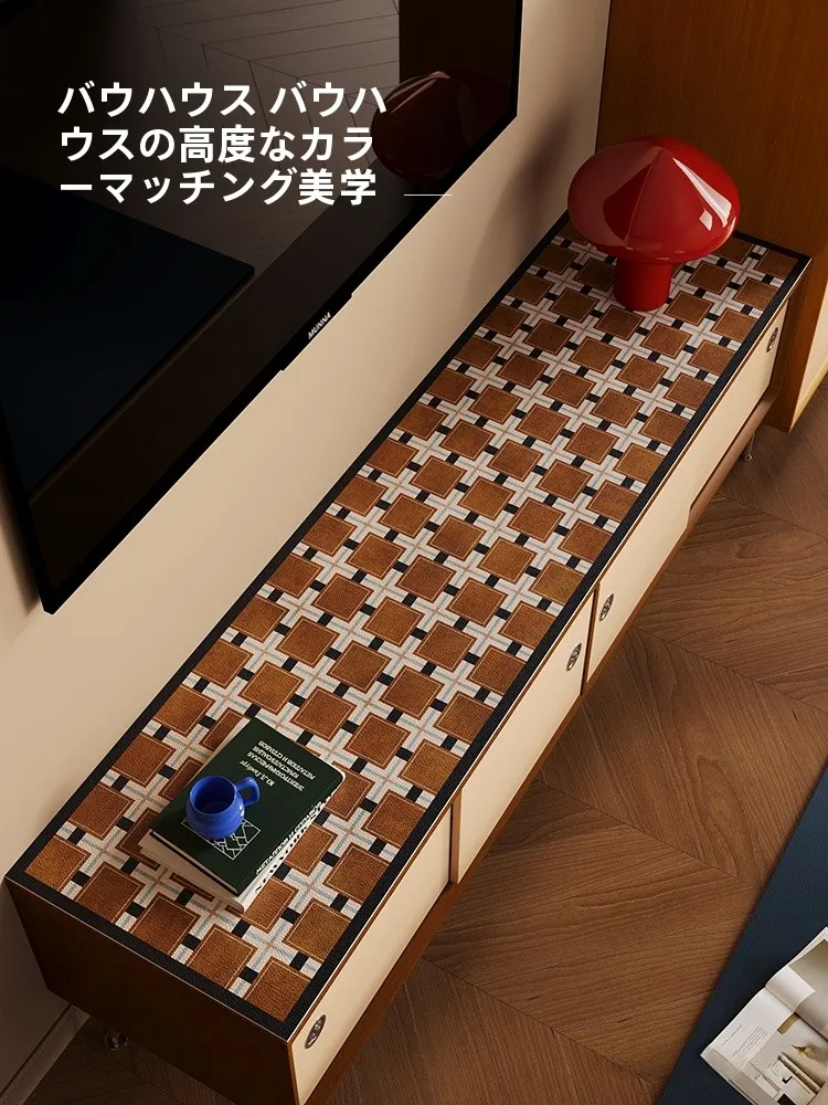 デザイン性の高いリビングルーム用テーブルマット：防水・防油・洗浄不要のヴィンテージ風格