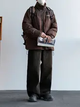 弧形ポケットデザインのダウンジャケット【立ち襟・多色展開・白鹅绒・保温・カジュアル】