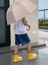 大きな目の子供用レインブーツ【防滑・防水・ファッション・中筒型】