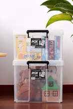 深型プラスチック透明収納ボックス【蓋付き・大容量・厚手】