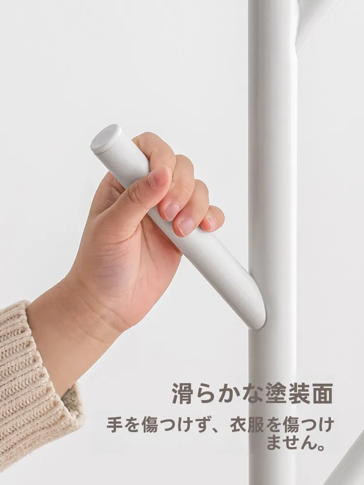 Lazy Corner ハンガーラック 省スペース スタンド式 寝室・ベッド脇・窓辺用 衣類一時掛け