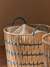 ラタン 収納バスケット 手編み おしゃれ 家庭用 バスルーム ランドリー おもちゃ 小物