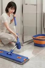 家庭用フラットモップ【水拭き・乾拭き両用・洗浄不要】