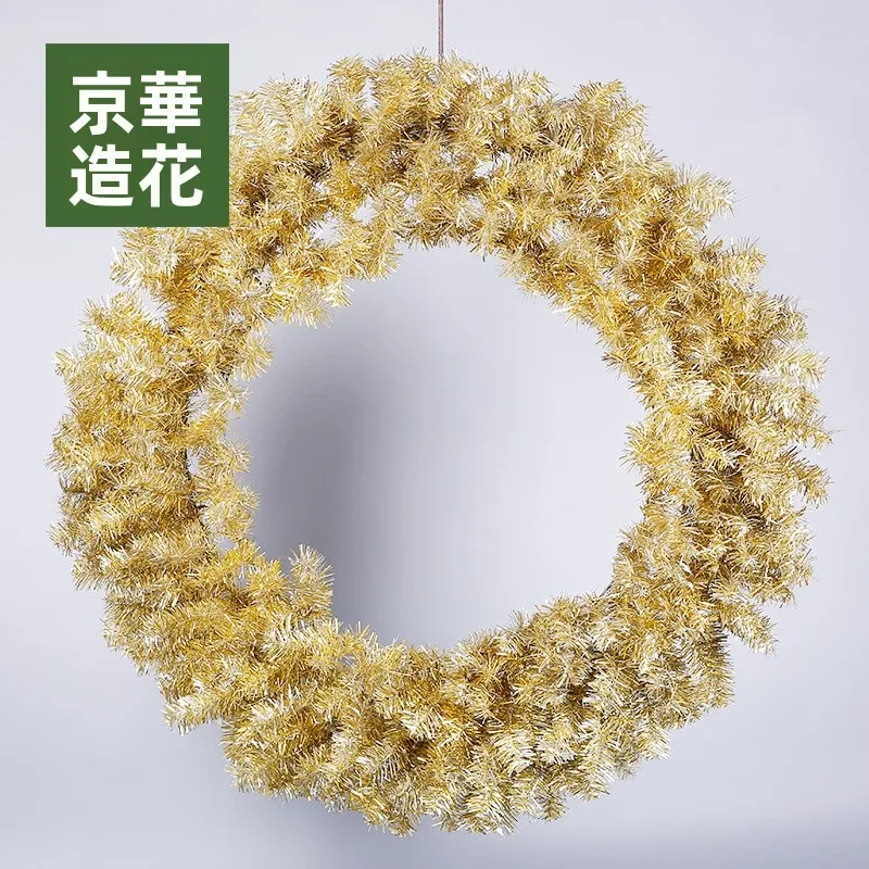 緑色の尖頭クリスマスリース：職場装飾に最適な造花サークルの選び方