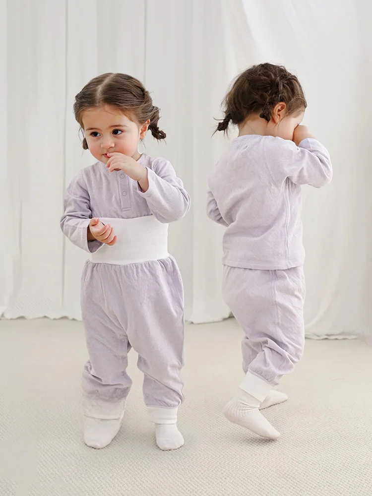 ベビー用高腰コットンパンツ：9ヶ月から1歳までのサイズ目安と実用性