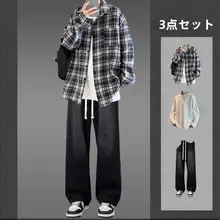 アメリカンビンテージチェックシャツ【メンズ・長袖・春秋用・カジュアル】（セットアップ対応）