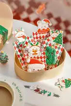クリスマスクッキー包装袋【自己封閉式・スノーフレークデザイン・スイーツ用】