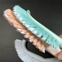 角が曲がった硬毛クリーニングブラシ【キッチン・バスルーム用・防滑ハンドル・窓枠掃除用】