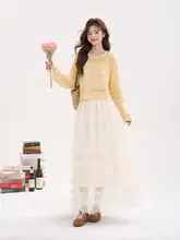 花田のショーウィンドウ春のガーゼスカートケーキスカート