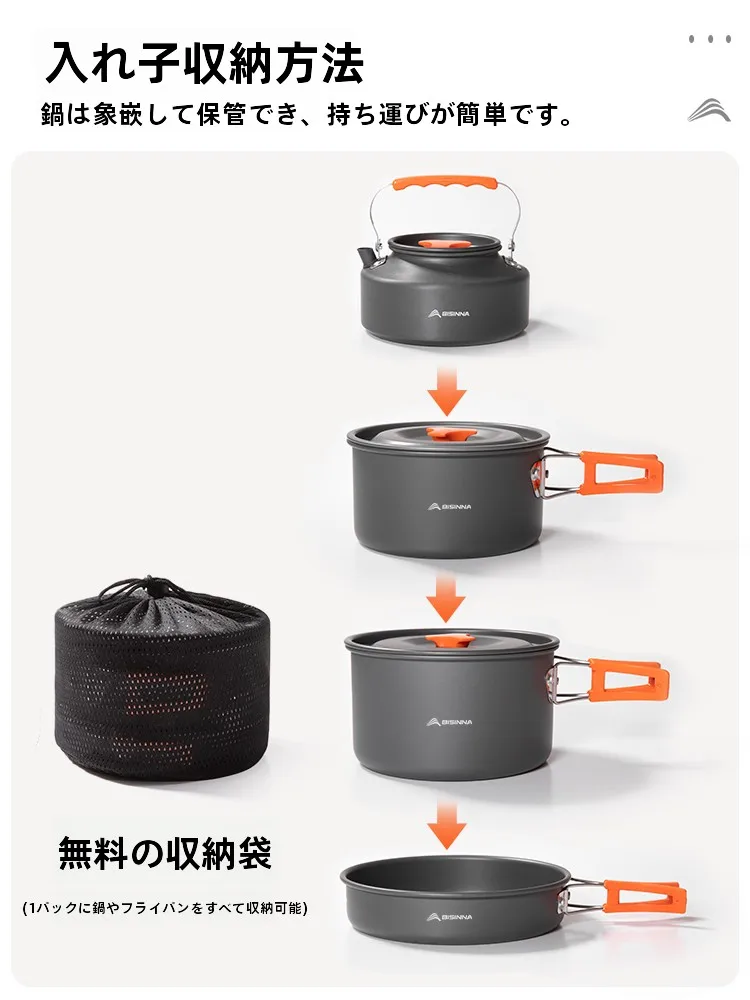 キャンプ道具を節約調達｜実際に使ってみた結果 - BSWolf アウトドア用アルミ製鍋セット