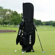 pgm 伸縮性のゴルフバッグ【ダブルボールポケット・航空輸送対応・キャリーハンドル・キャスター付き】